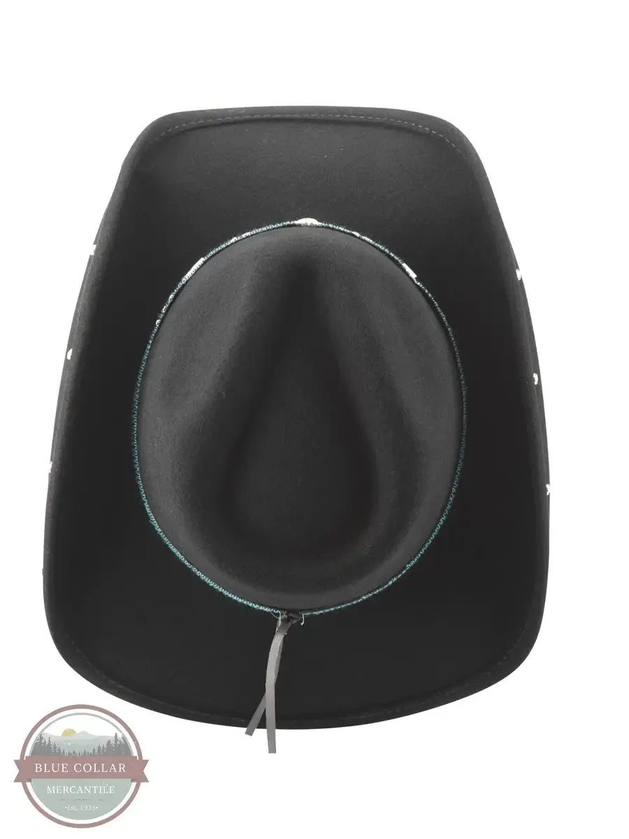0833BL Youth Chickasaw Felt Black Cowboy Hat