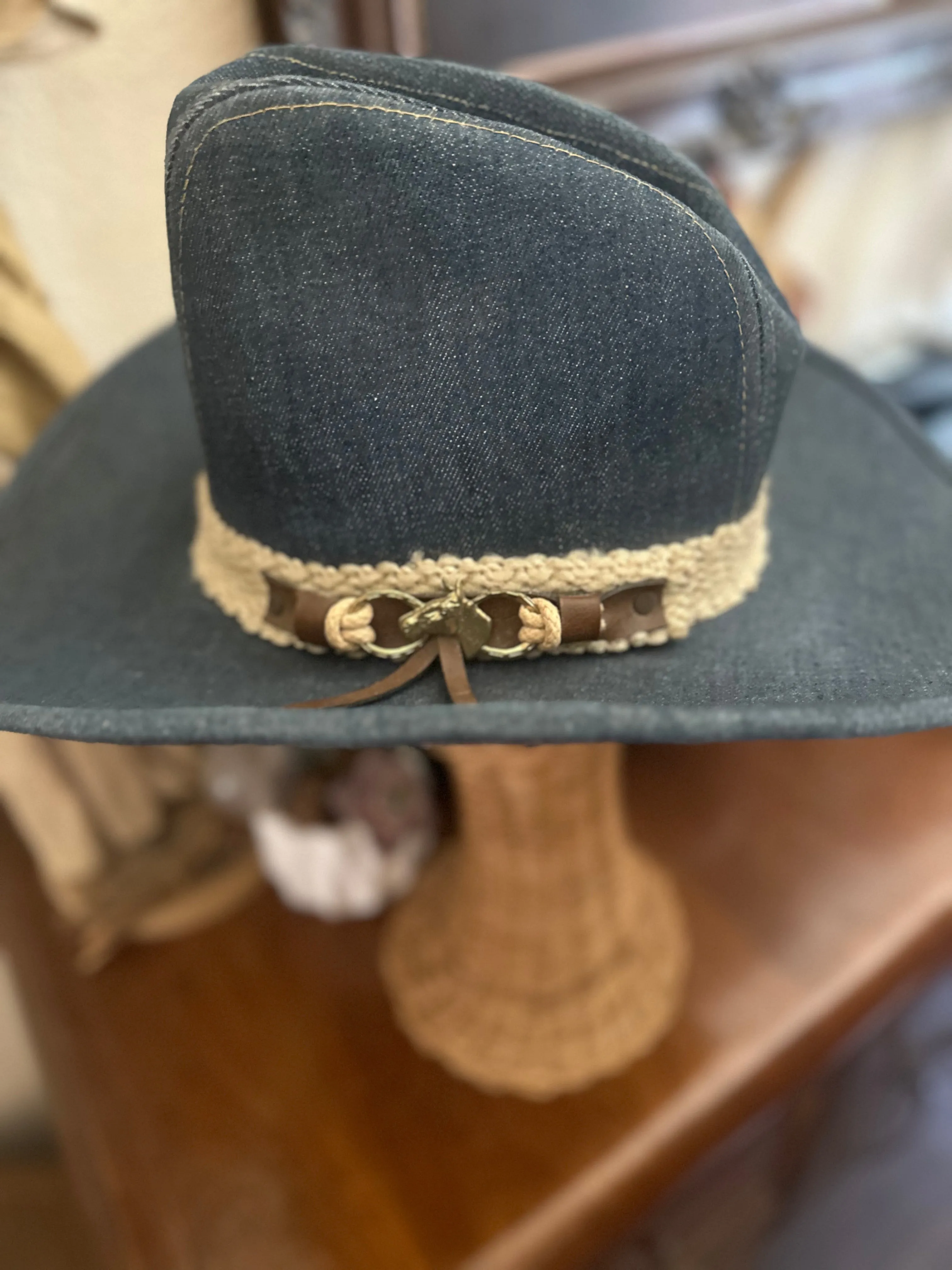 1970s Sears Denim Cowboy Hat