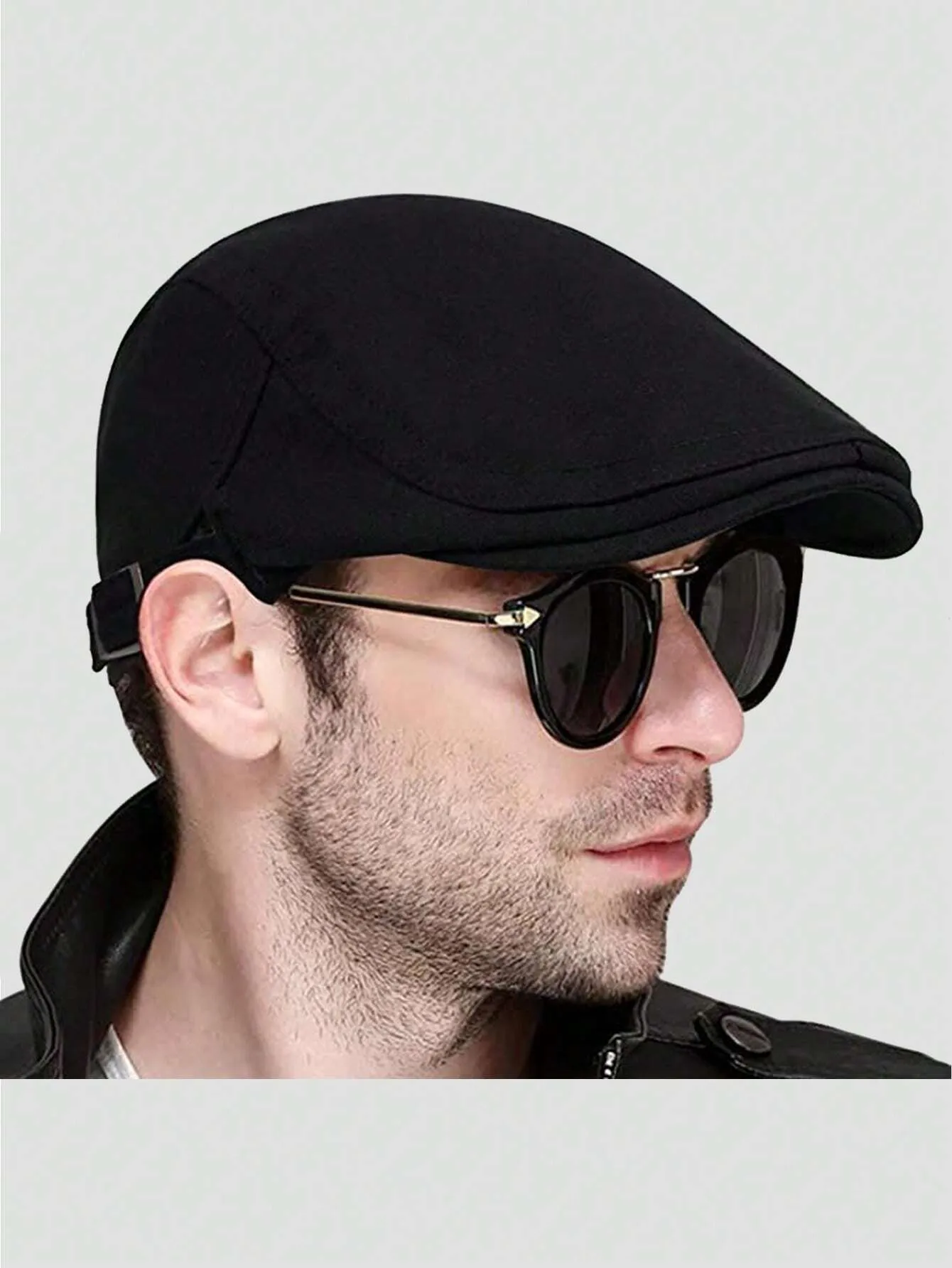 1pc Men's Beret Hat Solid Color Hat