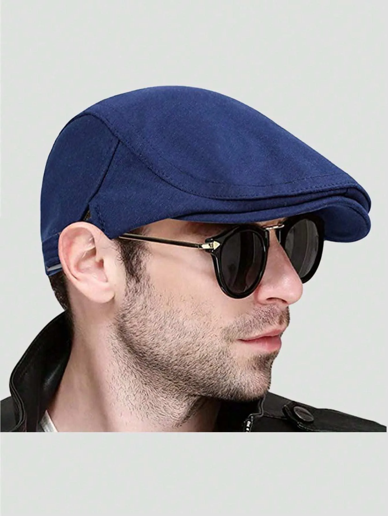 1pc Men's Beret Hat Solid Color Hat