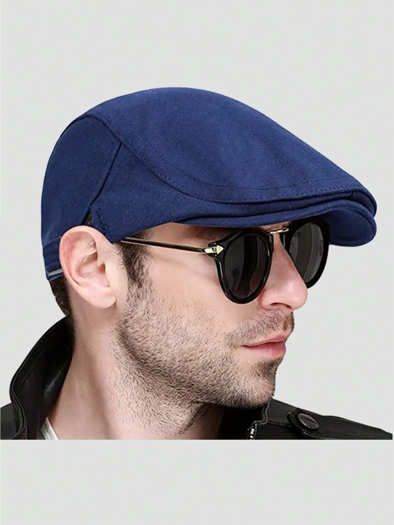1pc Men's Beret Hat Solid Color Hat