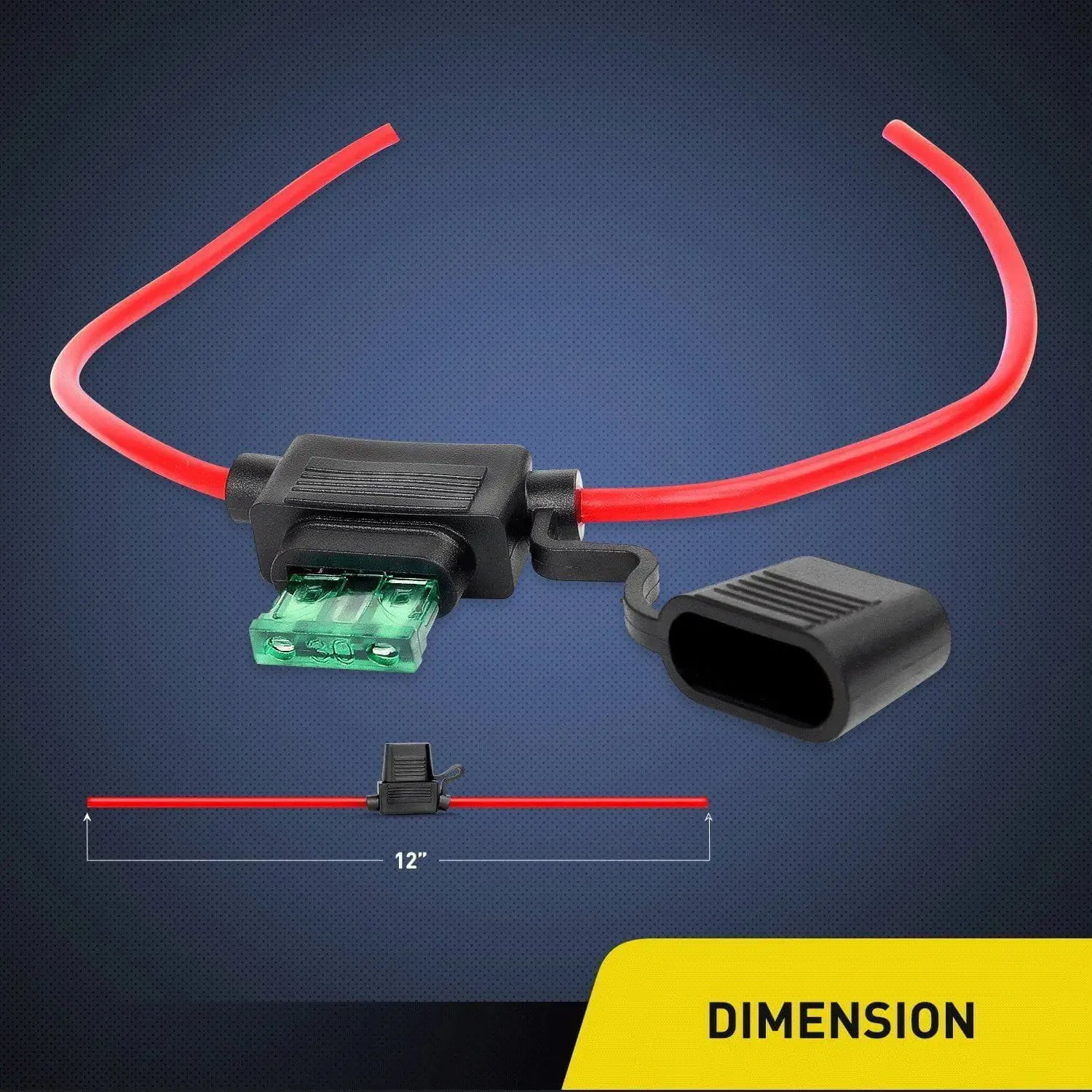 5Pcs 12AWG Inline Wiring Harness ATC/ATO Automotive Holder