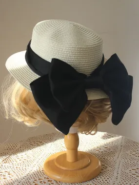 Big Bow Decorated Straw Hat