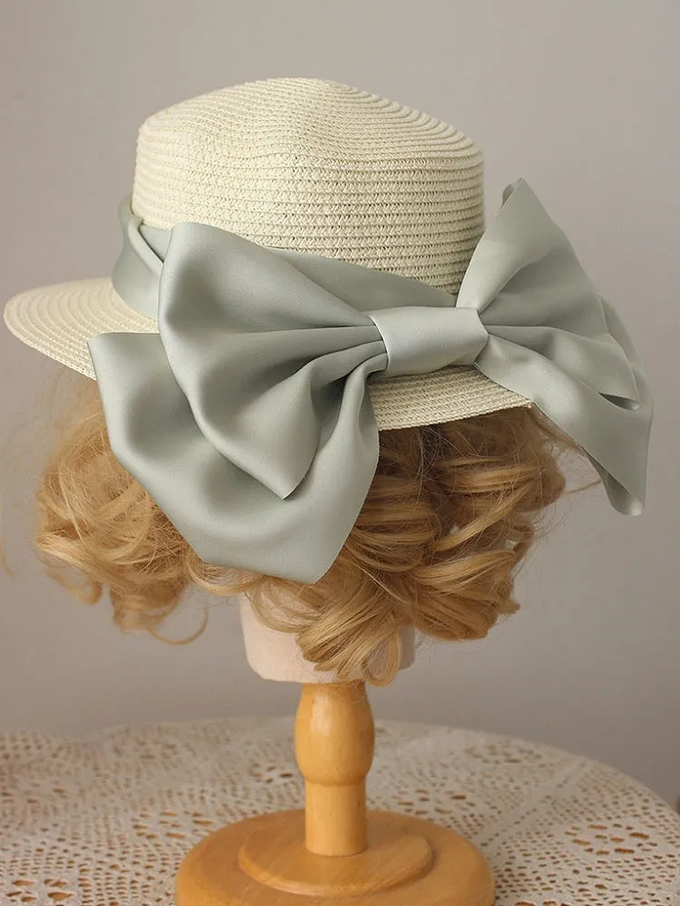 Big Bow Decorated Straw Hat
