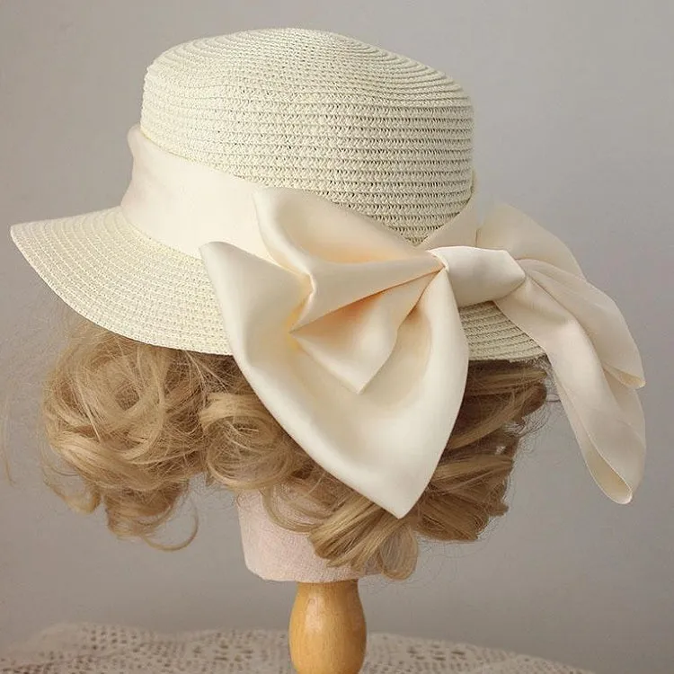 Big Bow Decorated Straw Hat