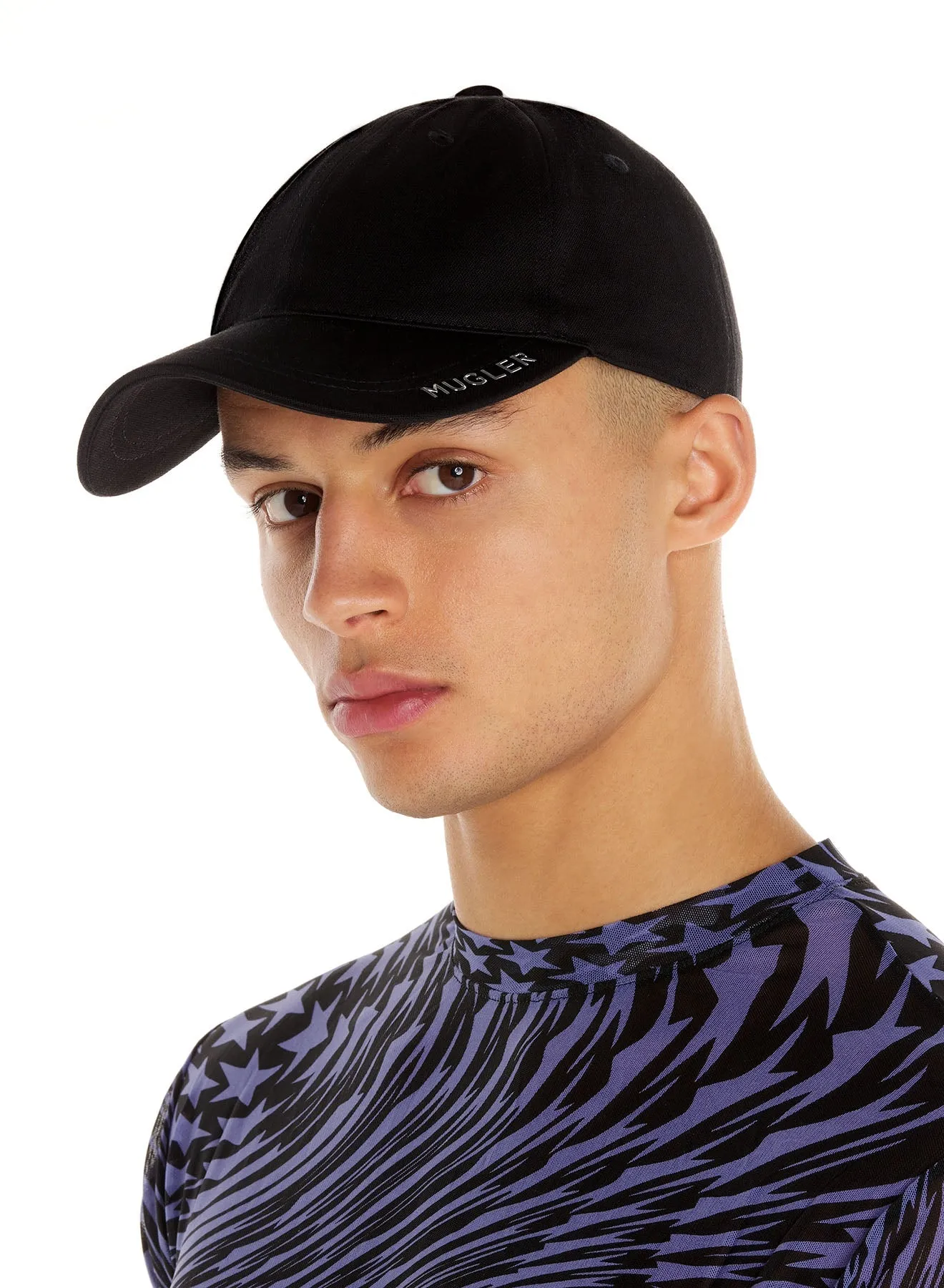black mugler cap