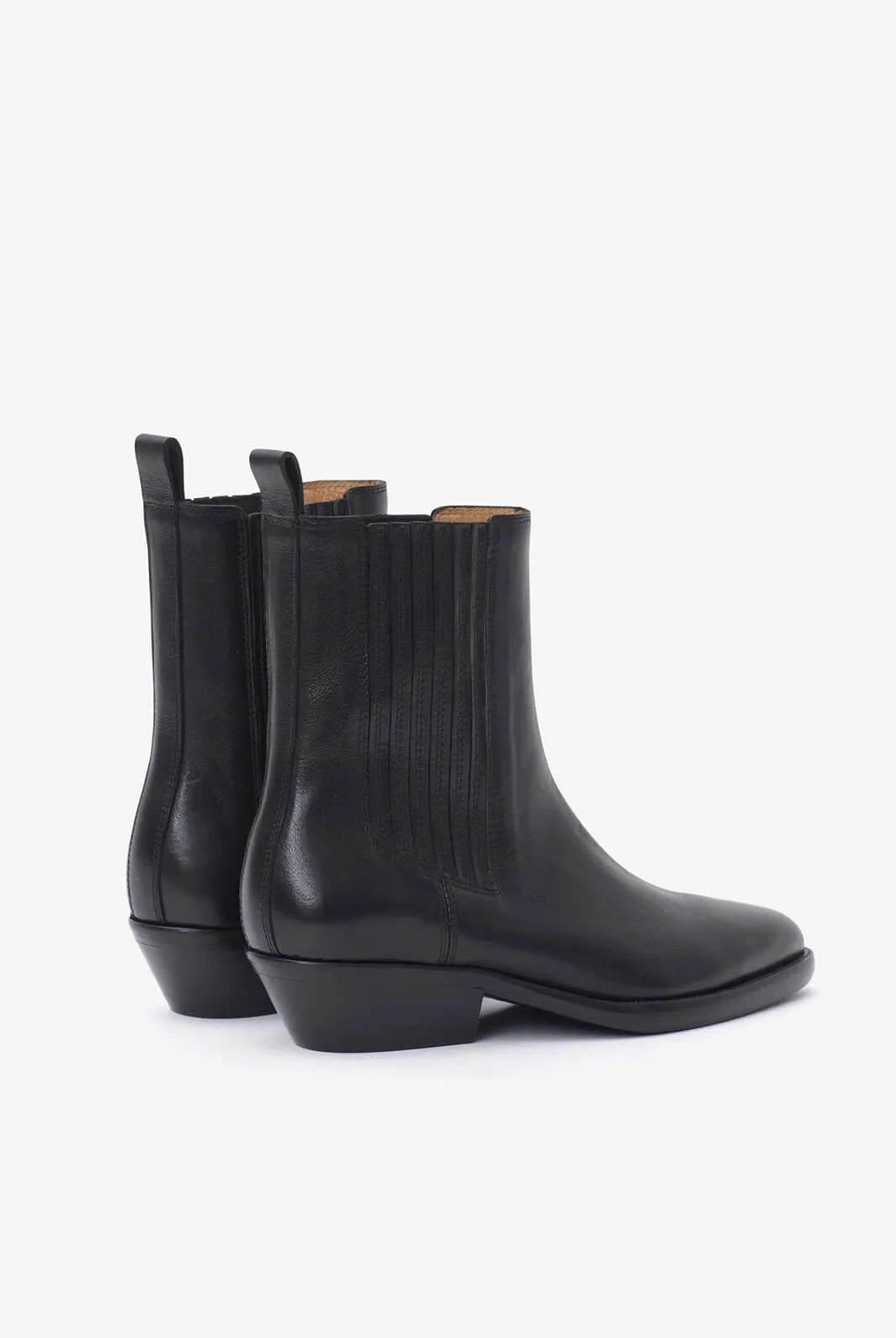 DELENA LEATHER COWBOY BOOTS