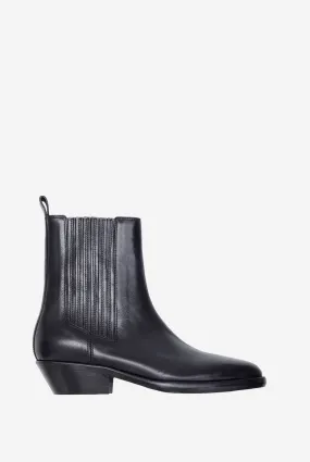 DELENA LEATHER COWBOY BOOTS