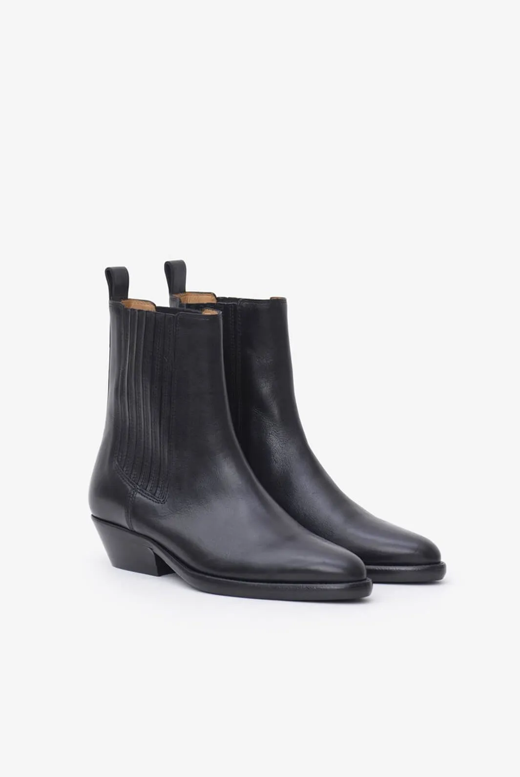 DELENA LEATHER COWBOY BOOTS