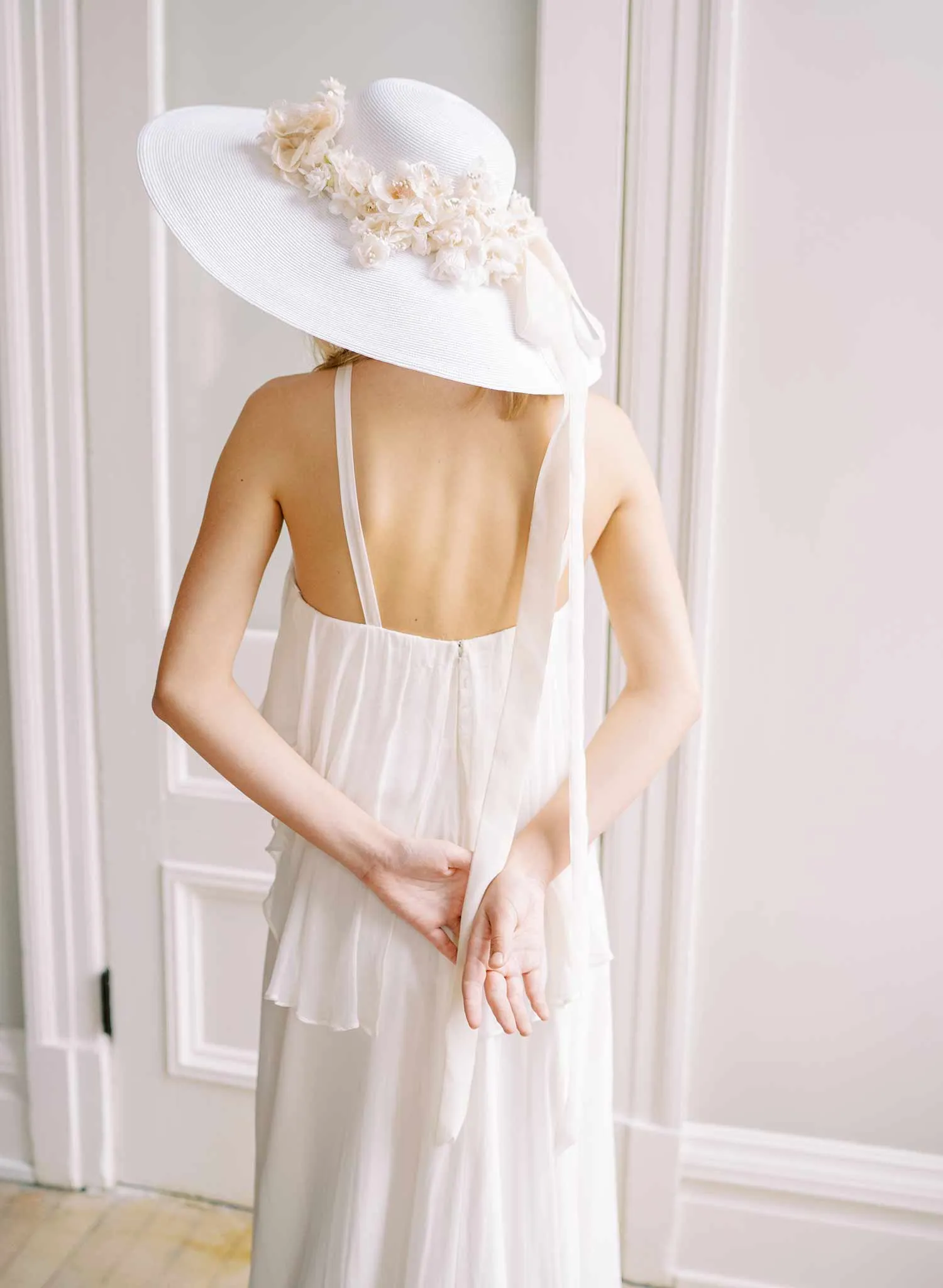 Floral bouquet bridal hat - Style #2457