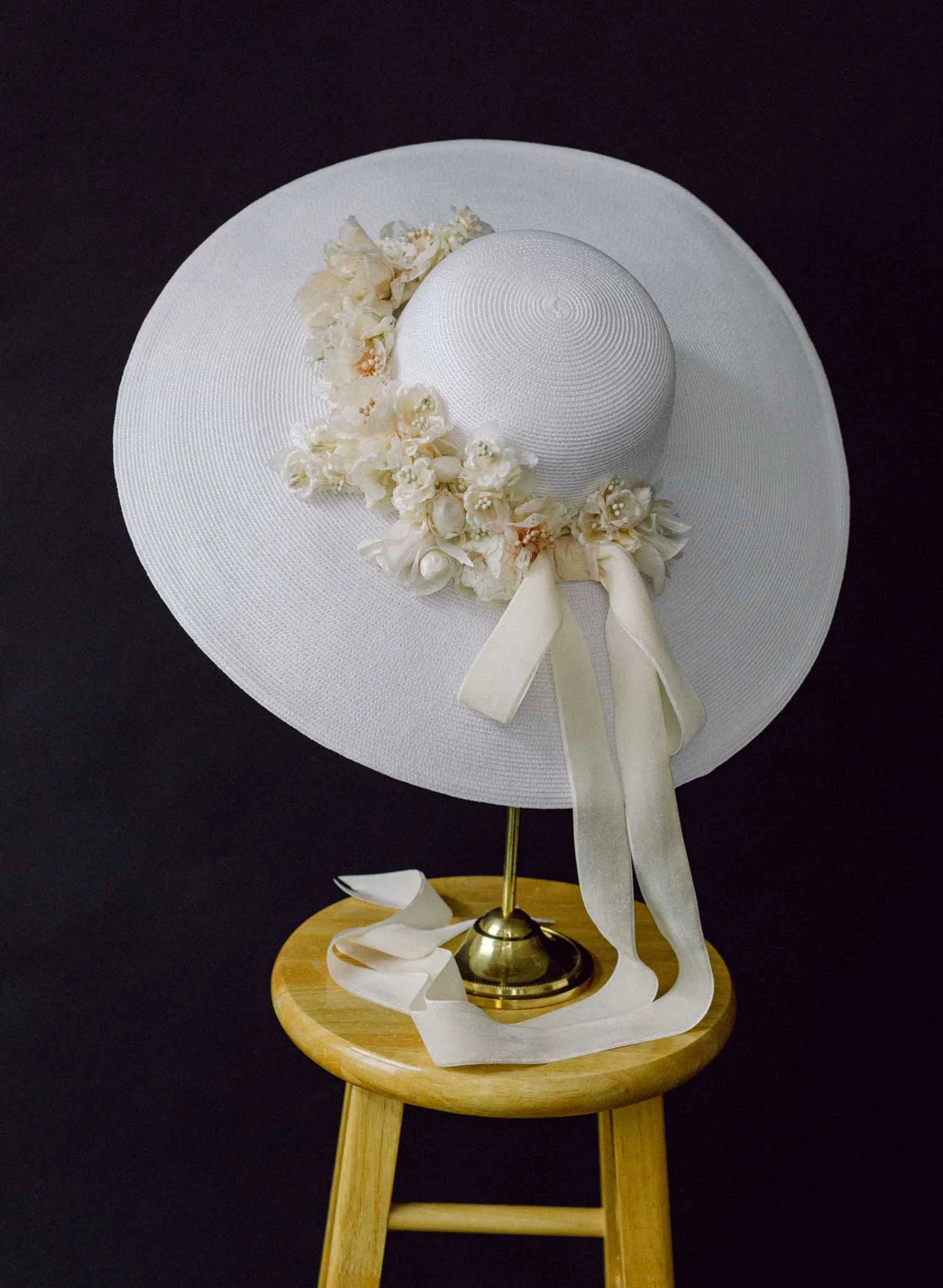 Floral bouquet bridal hat - Style #2457