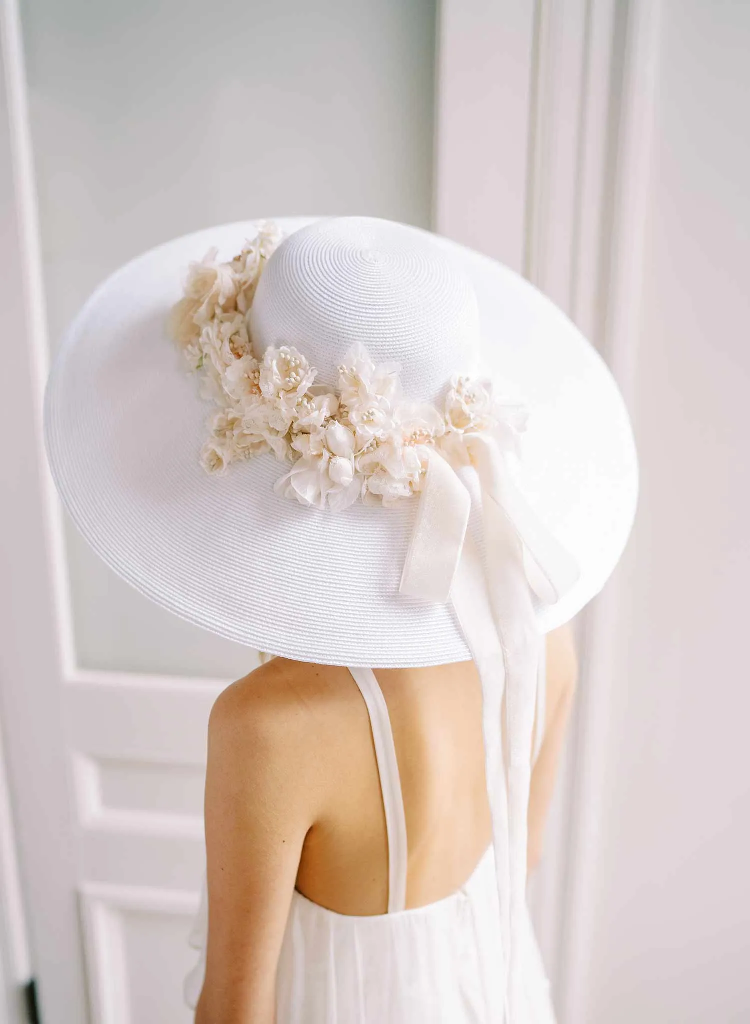 Floral bouquet bridal hat - Style #2457