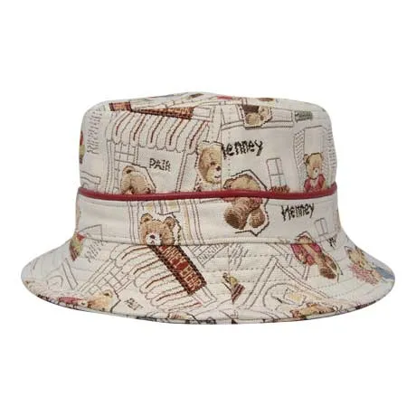 Henney Bear Printed Designer Bucket Hat