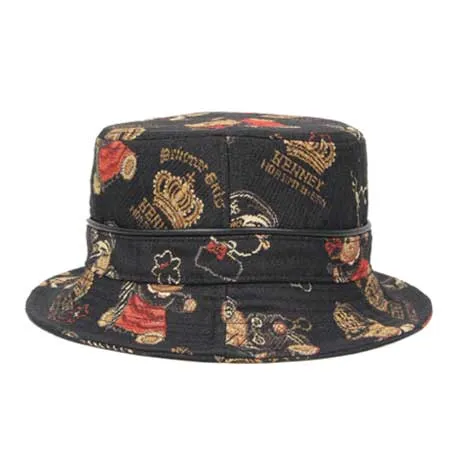 Henney Bear Printed Designer Bucket Hat