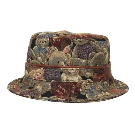 Henney Bear Printed Designer Bucket Hat