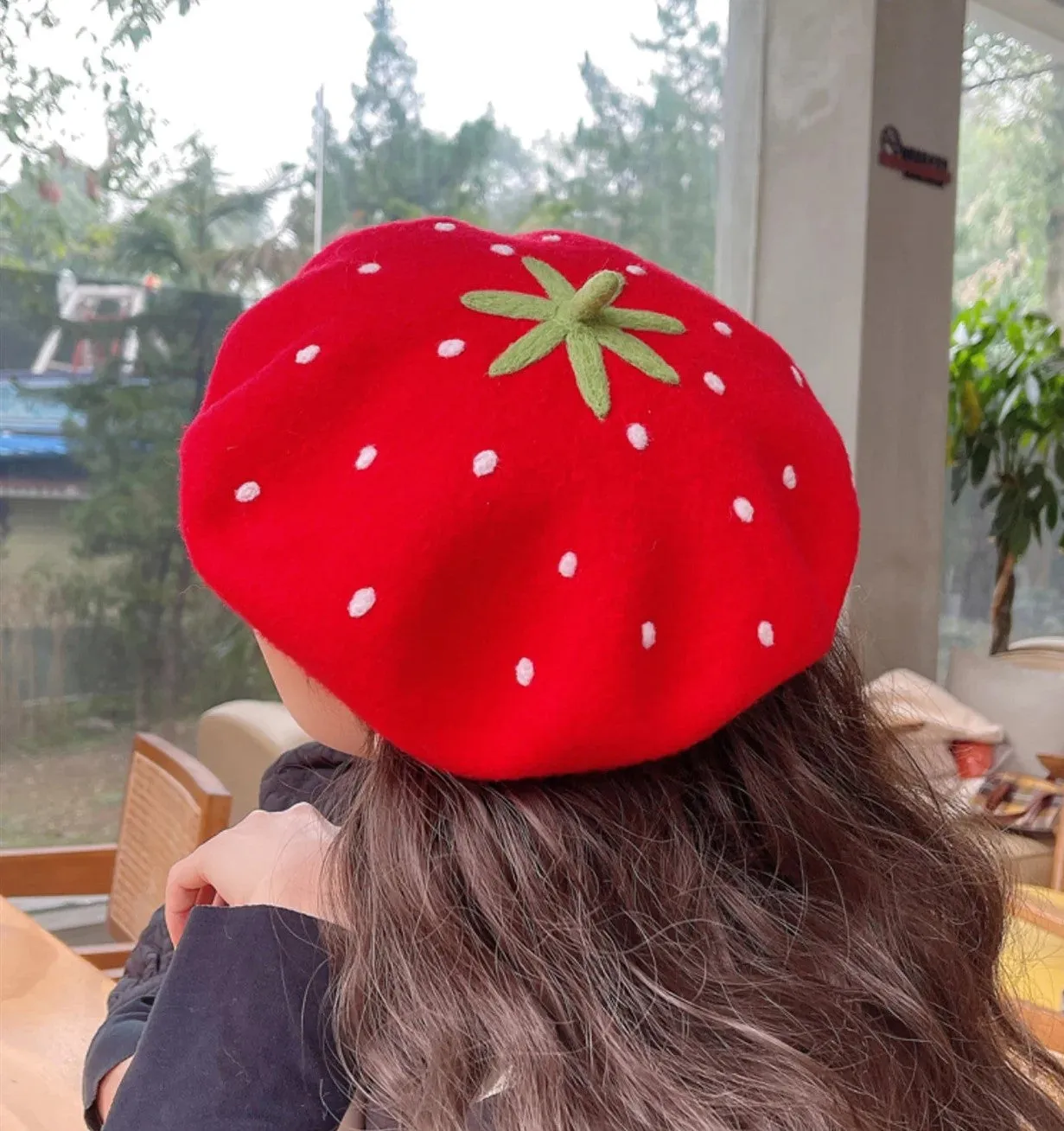 Kawaii Strawberry Beret
