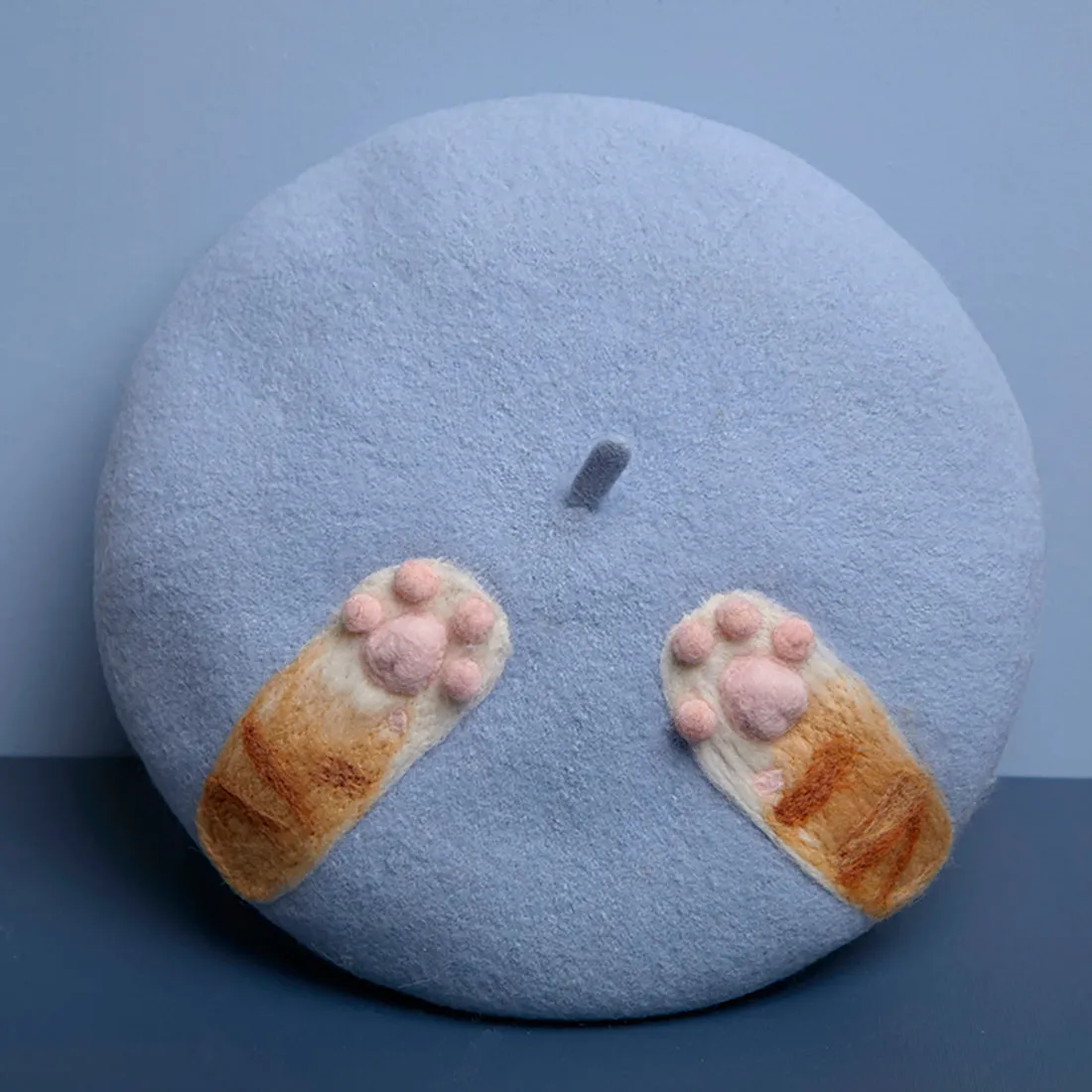 Kitty Paw Handmade Wool Beret