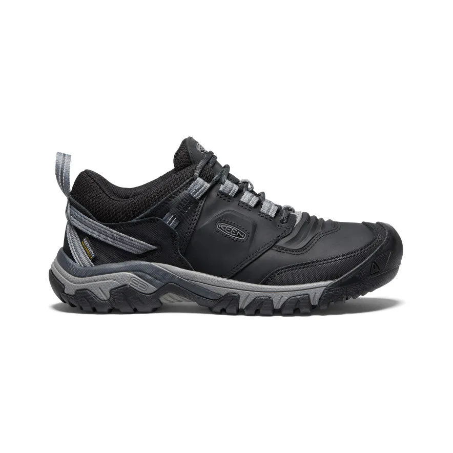 Mens Ridge Flex Waterproof Hiking Boots | Durable Black/Magnet Outdoor Footwear