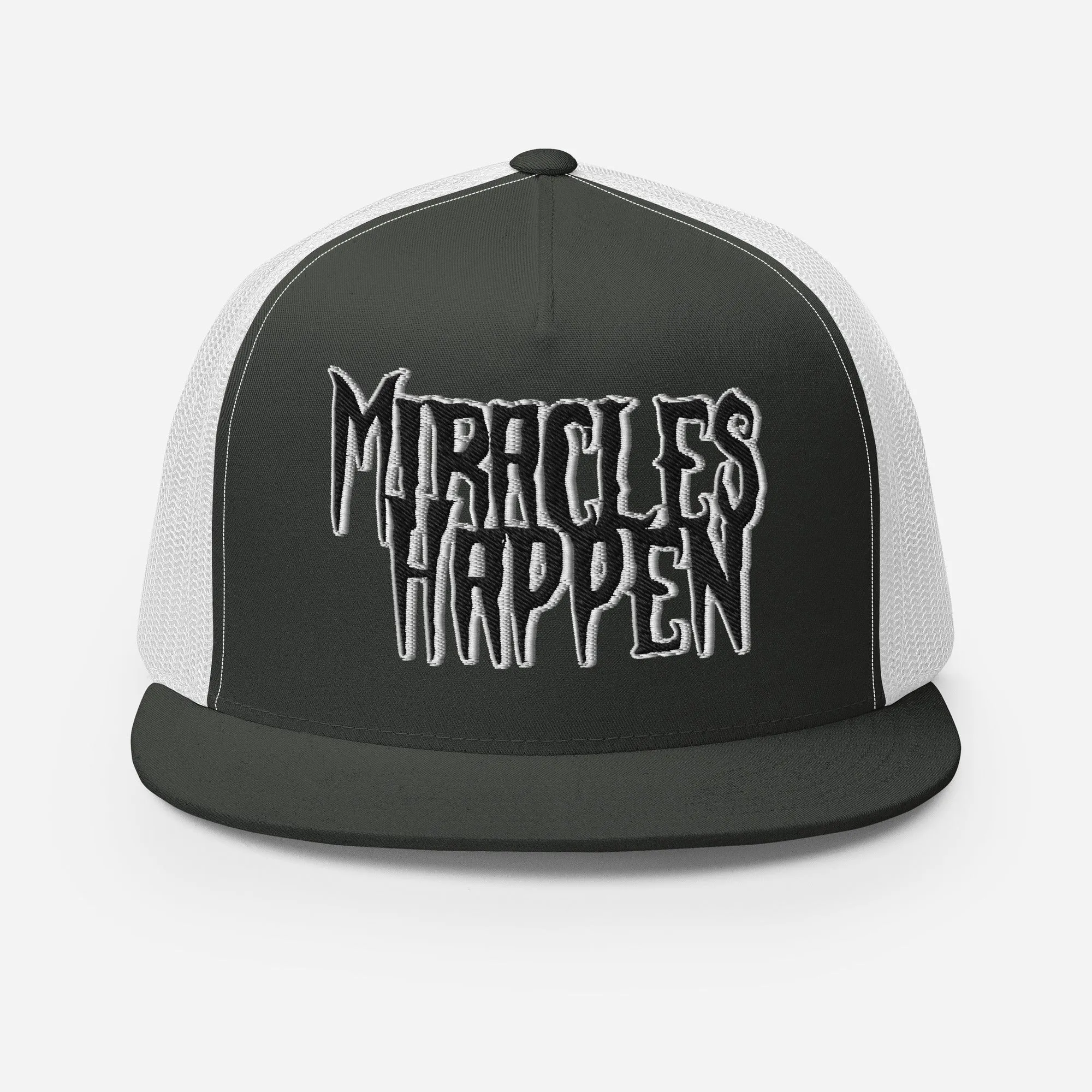 Miracles Happen Silent Power Trucker Cap