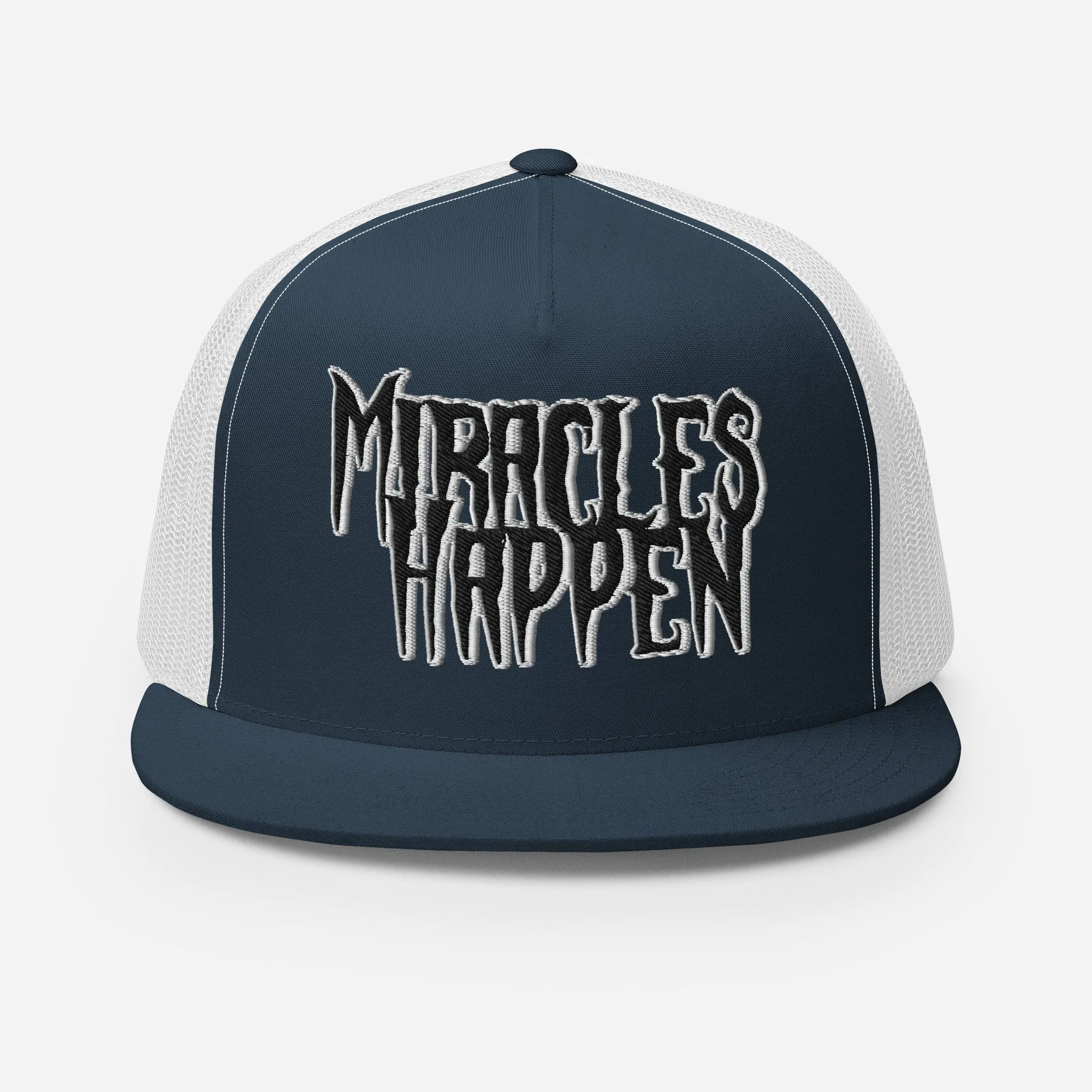 Miracles Happen Silent Power Trucker Cap