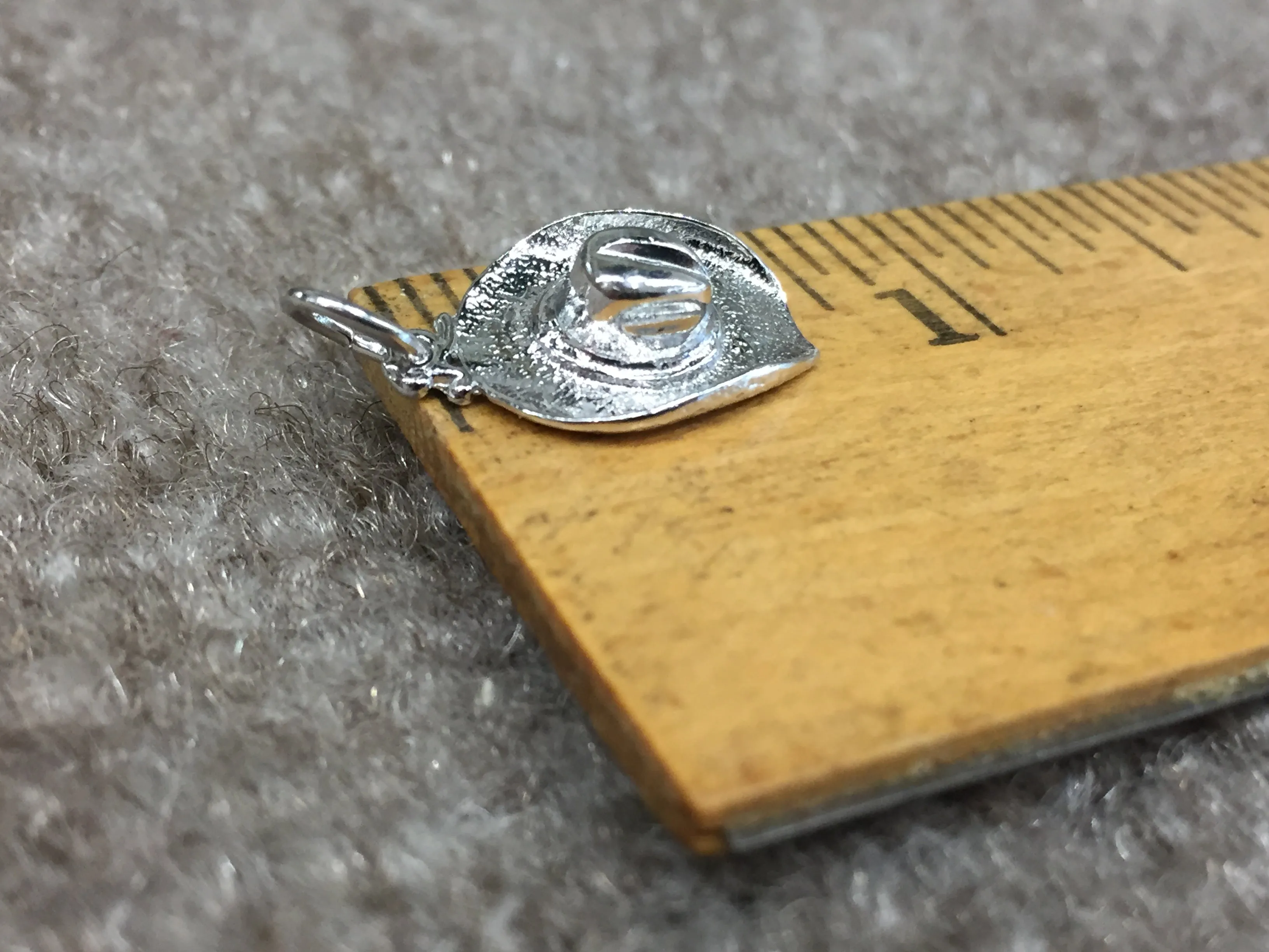 Silver Cowboy Hat Charm