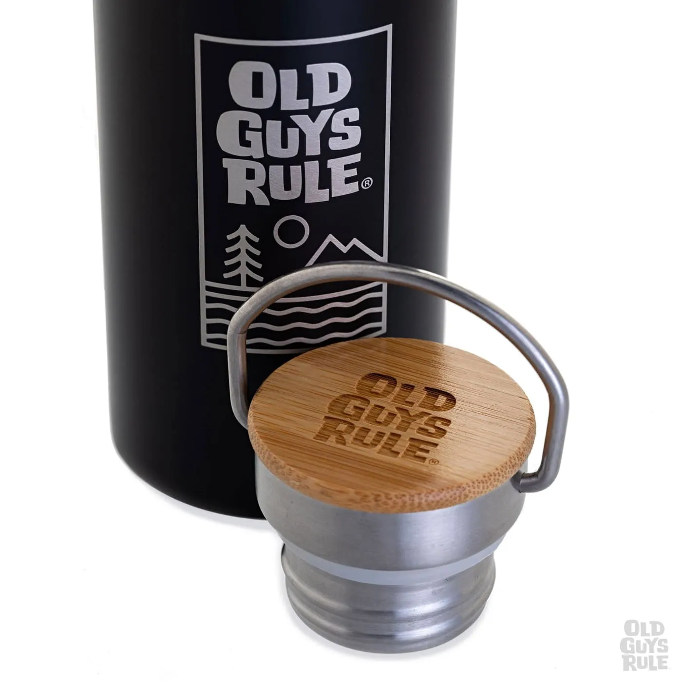 'Summit & Sea' Vacuum Flask - Black