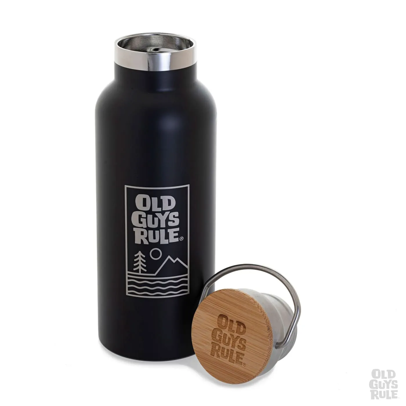 'Summit & Sea' Vacuum Flask - Black