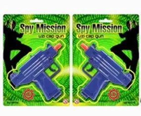 Uzi 8 Ring Cap Gun On Blistercard Spy Mission