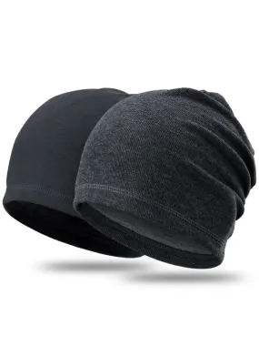 Windproof Soft Solid Color Fleece Beanies Unisex - SF1664